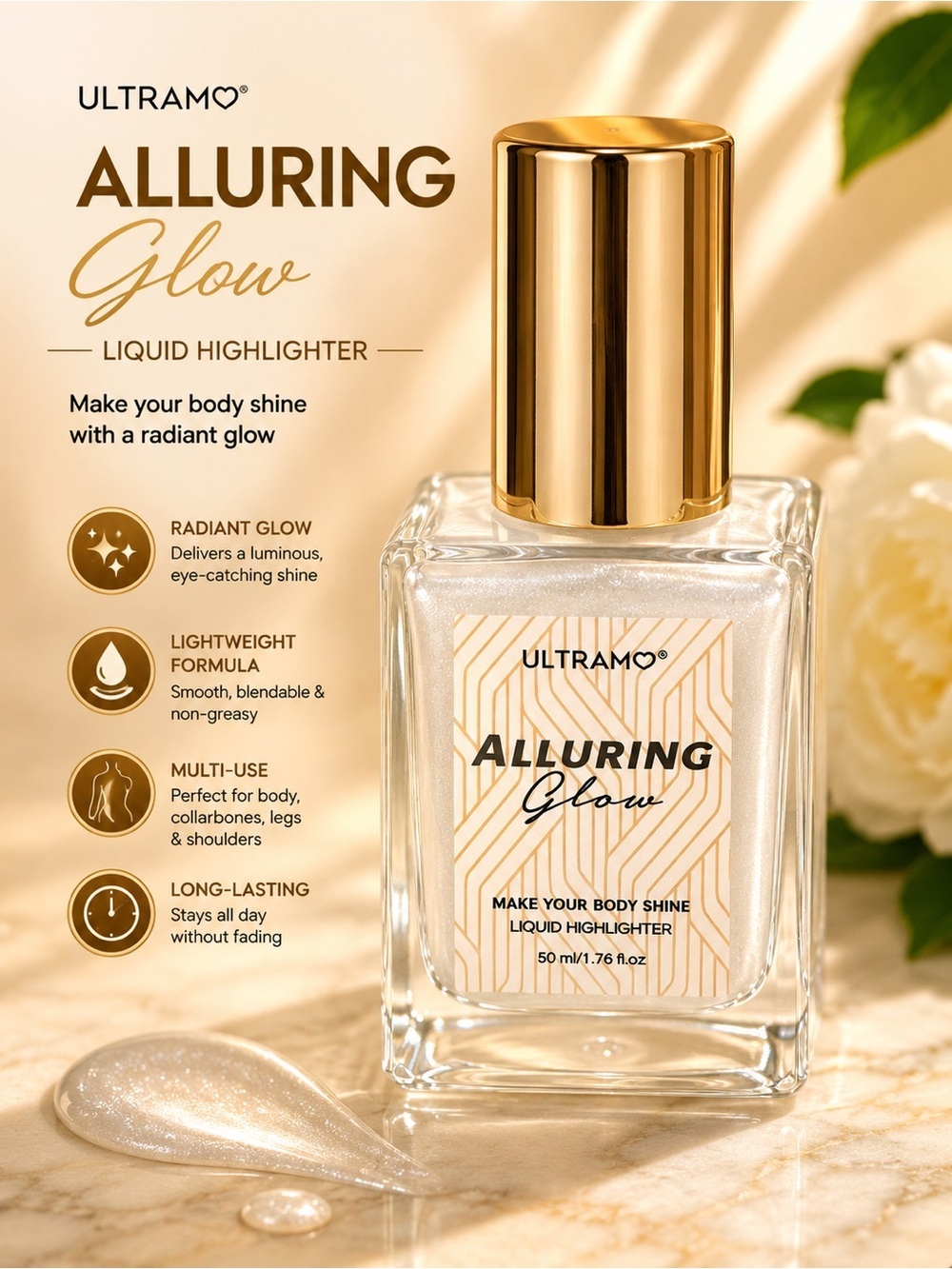 Alluring Glow Liquid Highlighter – Radiant Champagne